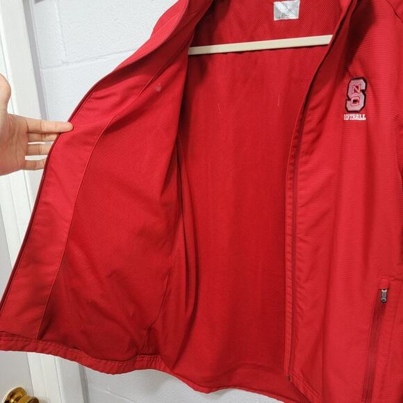 Adidas Red NCSU College Softball Jacket Small 623 - Picture 10 of 14